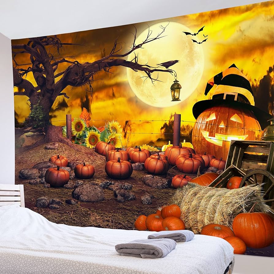 Amazon.co.jp: LB ハロウィン タペストリー おしゃれ 壁掛け